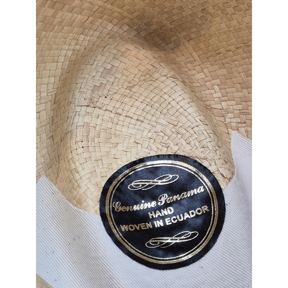 Scala Hat Fedora Mens S Beige Straw Wide Brim Water Resistant Handmade - Picture 4 of 9